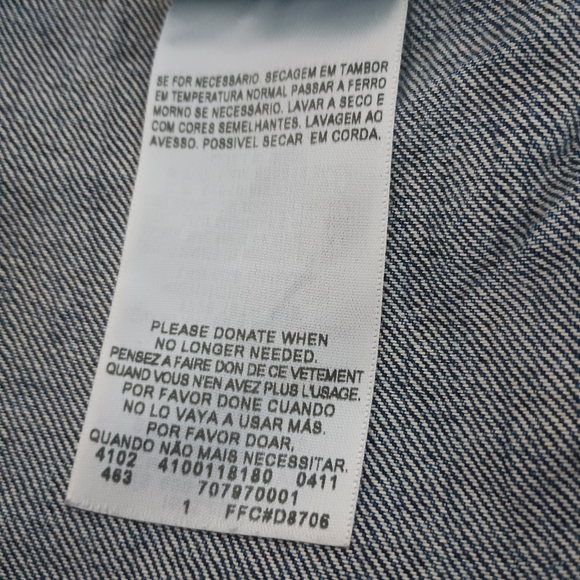 Levi’s Denim 4 Pocket Chore Jean Trucker Jacket Men’s Size XXLarge - Picture 15 of 16